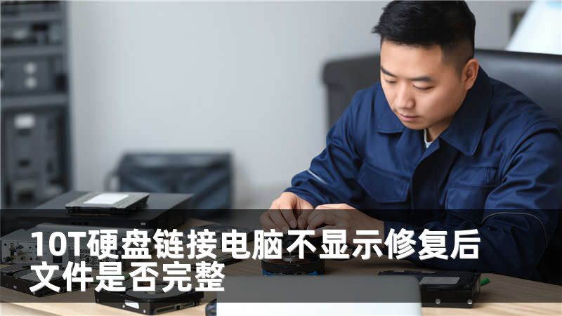 10T硬盘链接电脑不显示修复后文件是否完整