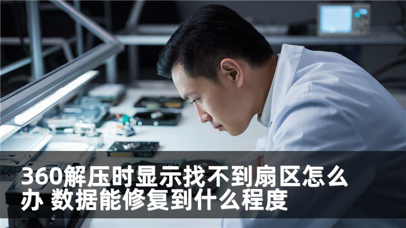 360解压时显示找不到扇区怎么办 数据能修复到什么程度