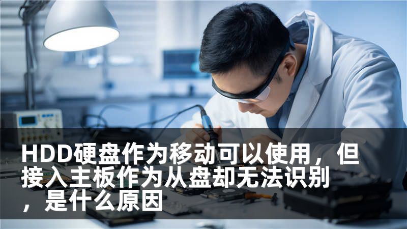 HDD硬盘作为移动可以使用，但接入主板作为从盘却无法识别，是什么原因
