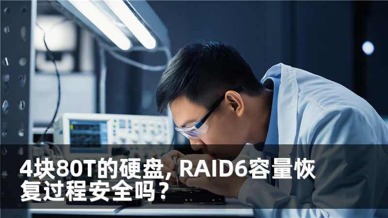 4块80T的硬盘, RAID6容量恢复过程安全吗？