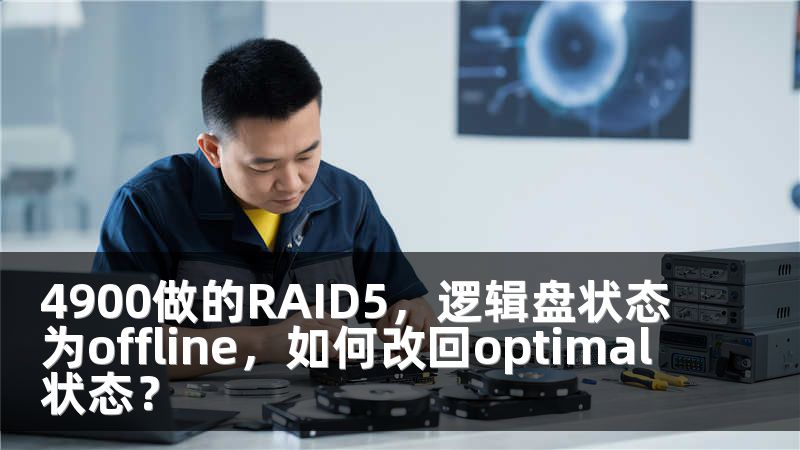 4900做的RAID5，逻辑盘状态为offline，如何改回optimal状态？
