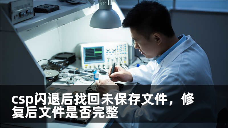 csp闪退后找回未保存文件,修复后文件是否完整