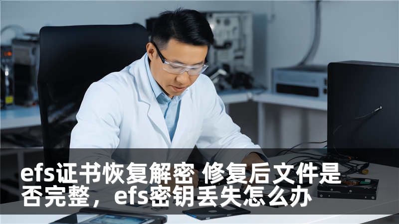 efs证书恢复解密 修复后文件是否完整，efs密钥丢失怎么办