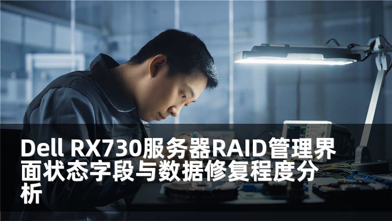 Dell RX730服务器RAID管理界面状态字段与数据修复程度分析