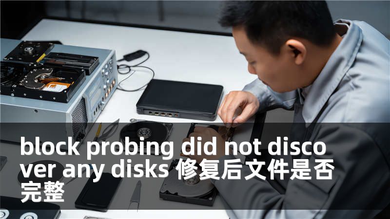 block probing did not discover any disks 修复后文件是否完整