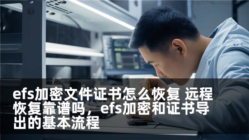 efs加密文件证书怎么恢复 远程恢复靠谱吗,efs加密和证书导出的基本流程