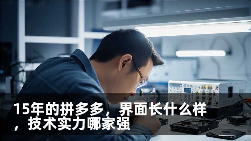 15年的拼多多，界面长什么样，技术实力哪家强