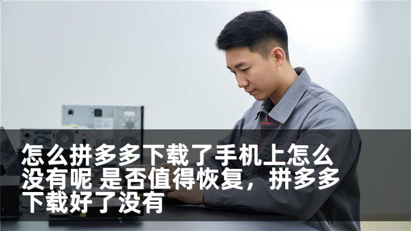 怎么拼多多下载了手机上怎么没有呢 是否值得恢复,拼多多下载好了没有