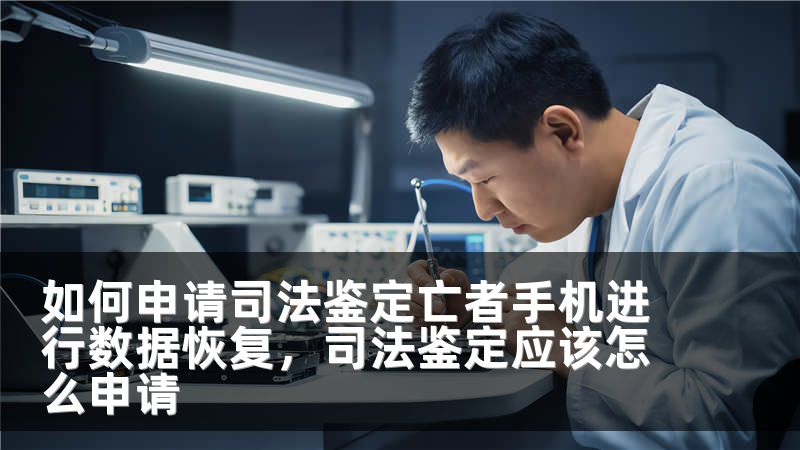 如何申请司法鉴定亡者手机进行数据恢复，司法鉴定应该怎么申请