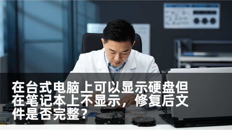在台式电脑上可以显示硬盘但在笔记本上不显示,修复后文件是否完整?