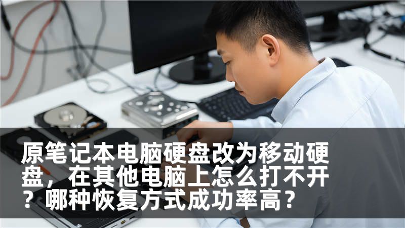 原笔记本电脑硬盘改为移动硬盘，在其他电脑上怎么打不开？哪种恢复方式成功率高？