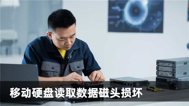 移动硬盘读取数据磁头损坏