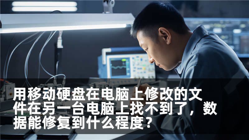 用移动硬盘在电脑上修改的文件在另一台电脑上找不到了，数据能修复到什么程度？