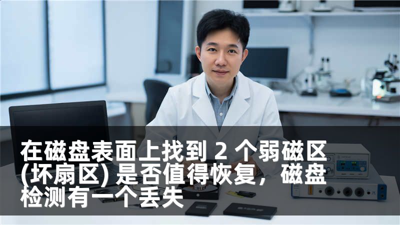 在磁盘表面上找到 2 个弱磁区(坏扇区) 是否值得恢复，磁盘检测有一个丢失