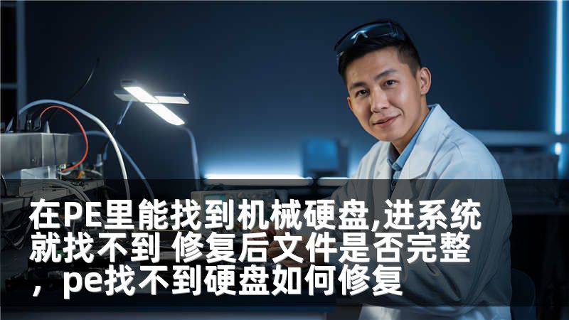 在PE里能找到机械硬盘,进系统就找不到 修复后文件是否完整，pe找不到硬盘如何修复