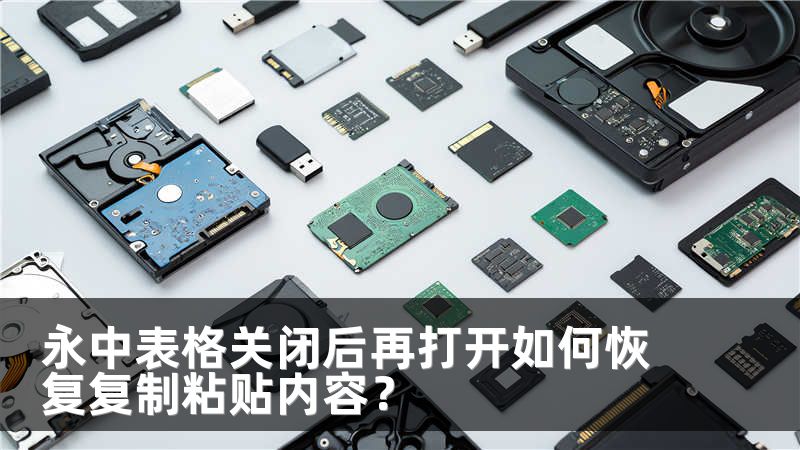 永中表格关闭后再打开如何恢复复制粘贴内容？