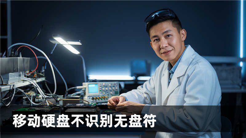 移动硬盘不识别无盘符