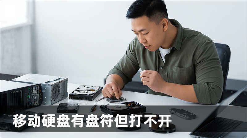 移动硬盘有盘符但打不开