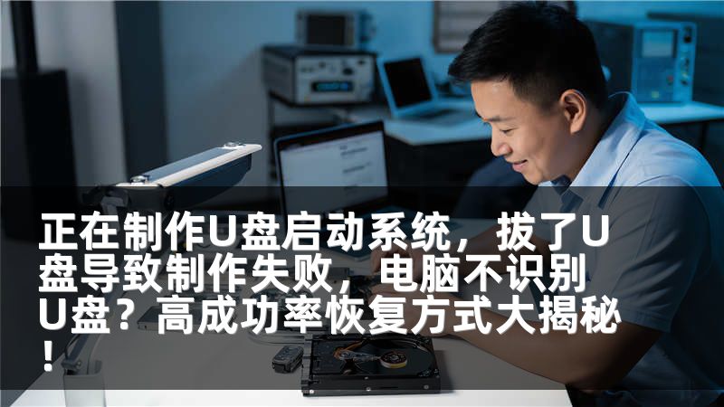 正在制作U盘启动系统，拔了U盘导致制作失败，电脑不识别U盘？高成功率恢复方式大揭秘！