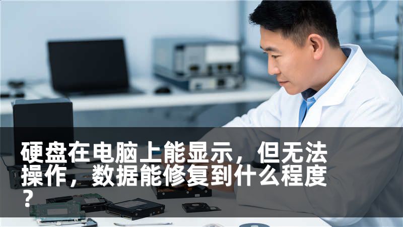 硬盘在电脑上能显示,但无法操作,数据能修复到什么程度?