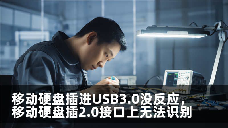 移动硬盘插进USB3.0没反应，移动硬盘插2.0接口上无法识别