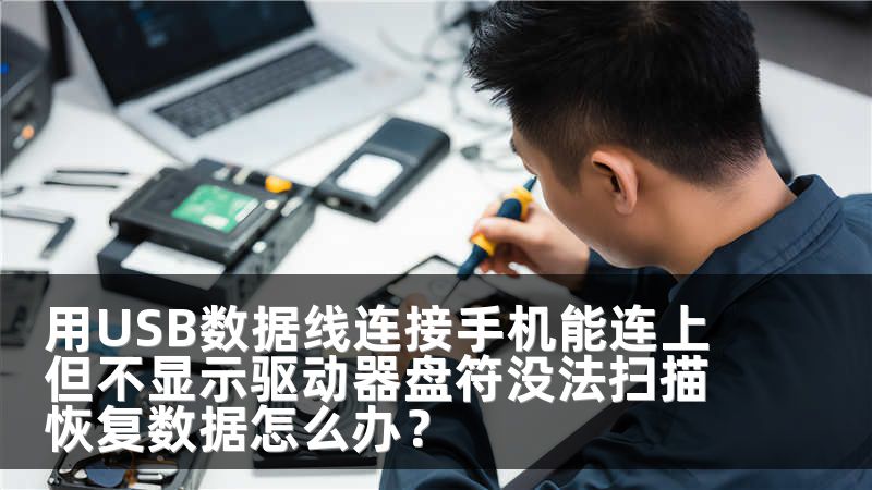 用USB数据线连接手机能连上但不显示驱动器盘符没法扫描恢复数据怎么办？