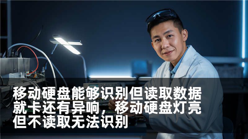 移动硬盘能够识别但读取数据就卡还有异响,移动硬盘灯亮但不读取无法识别