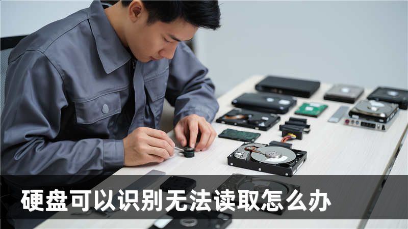 硬盘可以识别无法读取怎么办