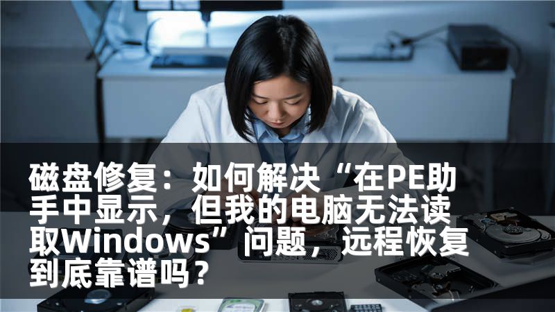 磁盘修复：如何解决“在PE助手中显示，但我的电脑无法读取Windows”问题，远程恢复到底靠谱吗？