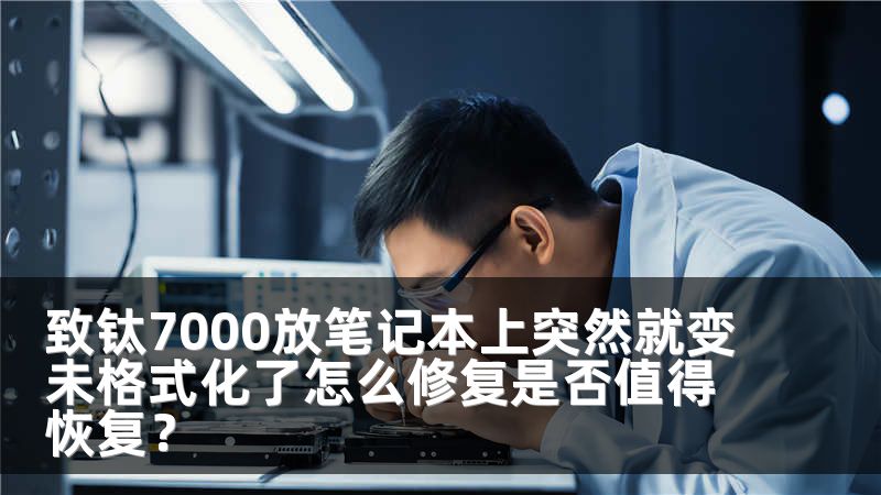 致钛7000放笔记本上突然就变未格式化了怎么修复是否值得恢复？