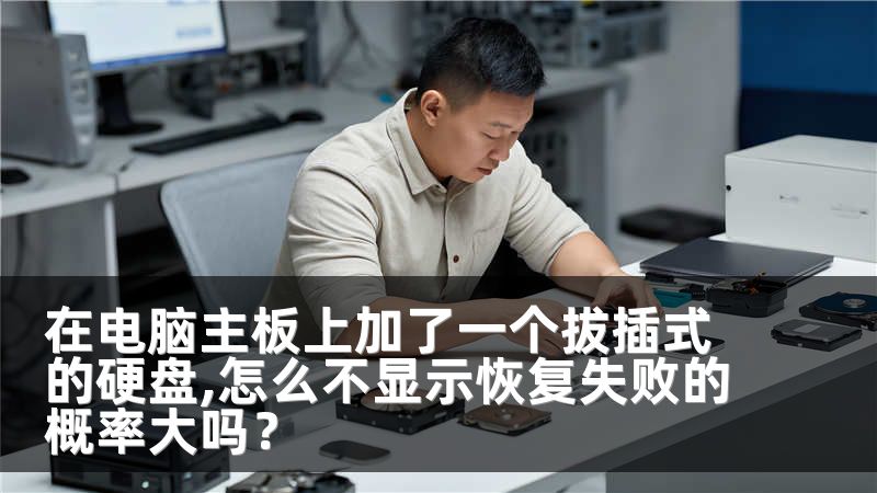 在电脑主板上加了一个拔插式的硬盘,怎么不显示恢复失败的概率大吗?