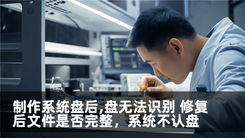制作系统盘后,盘无法识别 修复后文件是否完整，系统不认盘