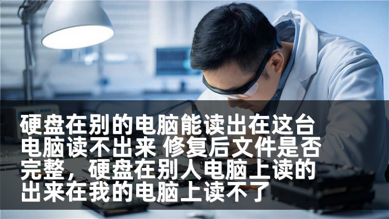 硬盘在别的电脑能读出在这台电脑读不出来 修复后文件是否完整，硬盘在别人电脑上读的出来在我的电脑上读不了