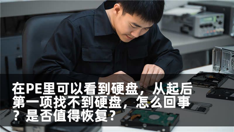 在PE里可以看到硬盘，从起后第一项找不到硬盘，怎么回事？是否值得恢复？