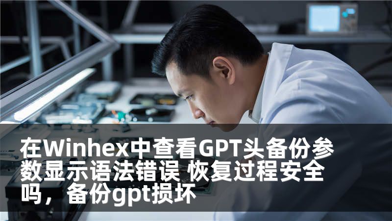 在Winhex中查看GPT头备份参数显示语法错误 恢复过程安全吗，备份gpt损坏