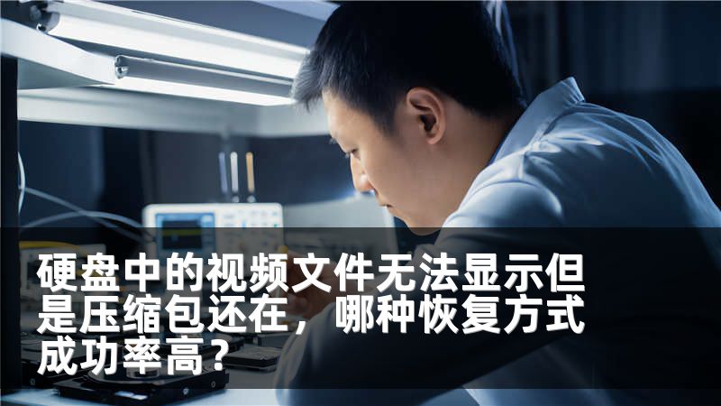 硬盘中的视频文件无法显示但是压缩包还在，哪种恢复方式成功率高？