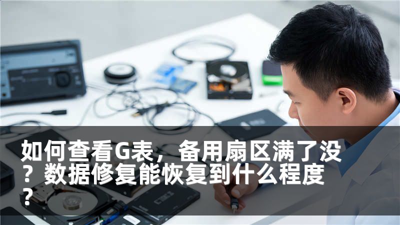 如何查看G表，备用扇区满了没？数据修复能恢复到什么程度？