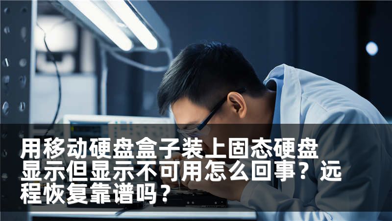用移动硬盘盒子装上固态硬盘显示但显示不可用怎么回事？远程恢复靠谱吗？