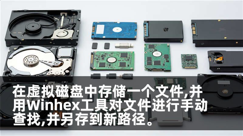 在虚拟磁盘中存储一个文件,并用Winhex工具对文件进行手动查找,并另存到新路径。