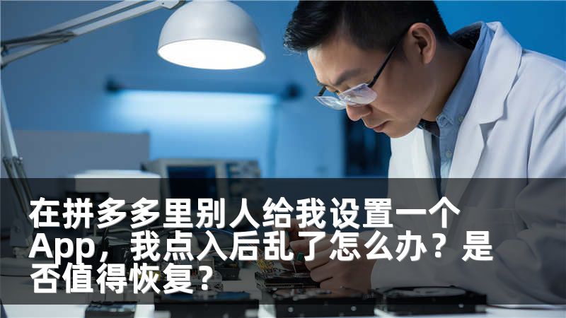 在拼多多里别人给我设置一个App，我点入后乱了怎么办？是否值得恢复？