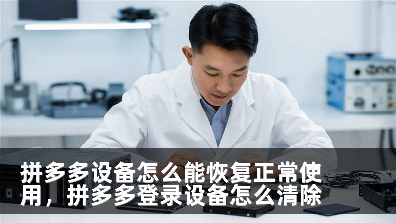 拼多多设备怎么能恢复正常使用,拼多多登录设备怎么清除