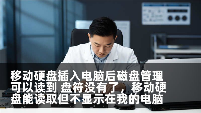 移动硬盘插入电脑后磁盘管理可以读到 盘符没有了，移动硬盘能读取但不显示在我的电脑
