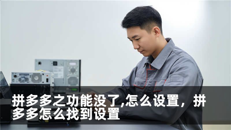 拼多多之功能没了,怎么设置，拼多多怎么找到设置