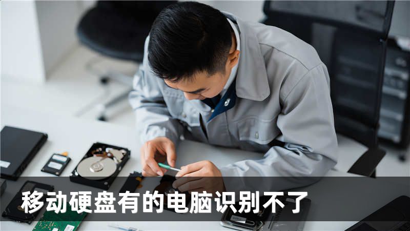 移动硬盘有的电脑识别不了