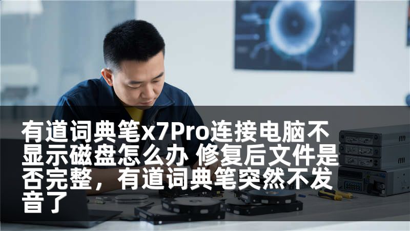 有道词典笔x7Pro连接电脑不显示磁盘怎么办 修复后文件是否完整，有道词典笔突然不发音了