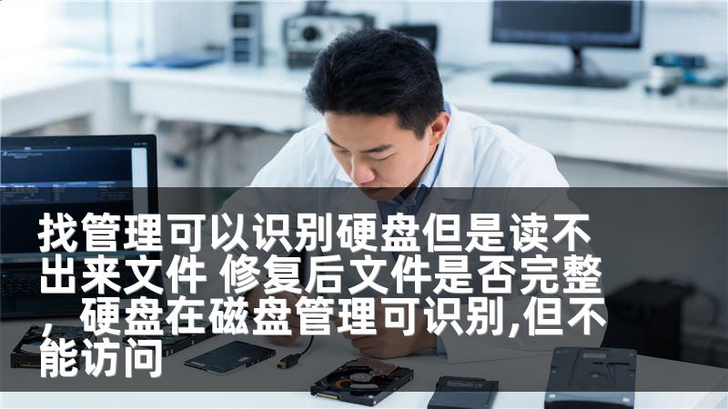 找管理可以识别硬盘但是读不出来文件 修复后文件是否完整，硬盘在磁盘管理可识别,但不能访问