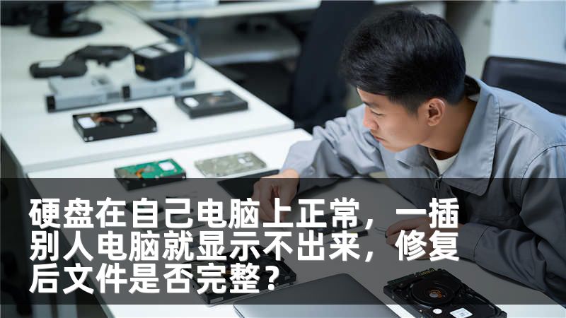 硬盘在自己电脑上正常,一插别人电脑就显示不出来,修复后文件是否完整?
