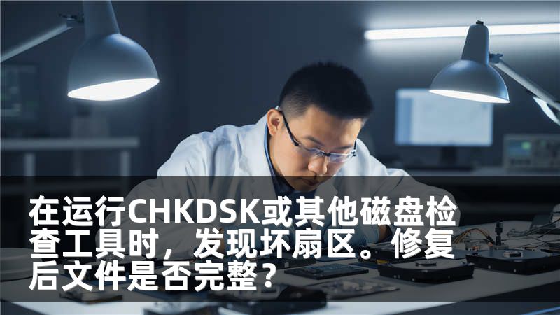 在运行CHKDSK或其他磁盘检查工具时,发现坏扇区。修复后文件是否完整?