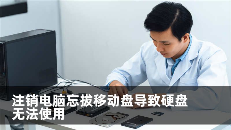 注销电脑忘拔移动盘导致硬盘无法使用