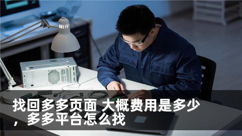 找回多多页面 大概费用是多少，多多平台怎么找